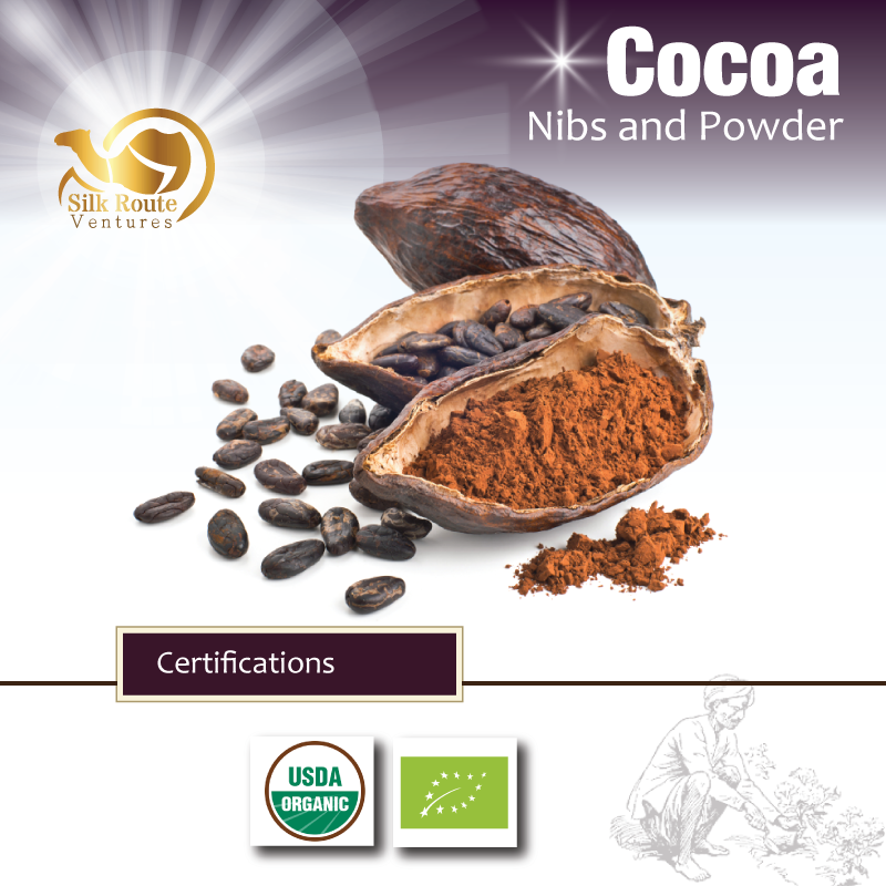 Organic Cacao Cocoa Nibs & Powder Premium Quality for Europe Ekowarehouse